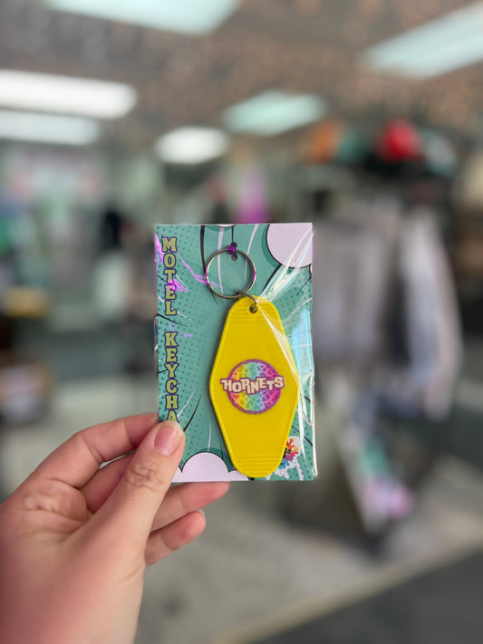 Leopard Hornets, Yellow Motel Keychain