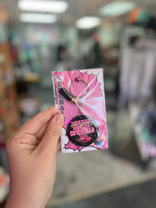 Long Live Cowgirls Circle Keychain