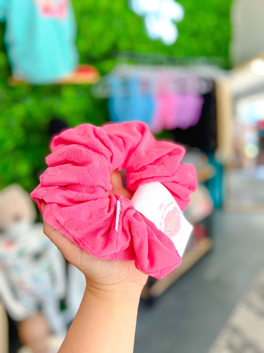 Dark Pink Towel Scrunchie