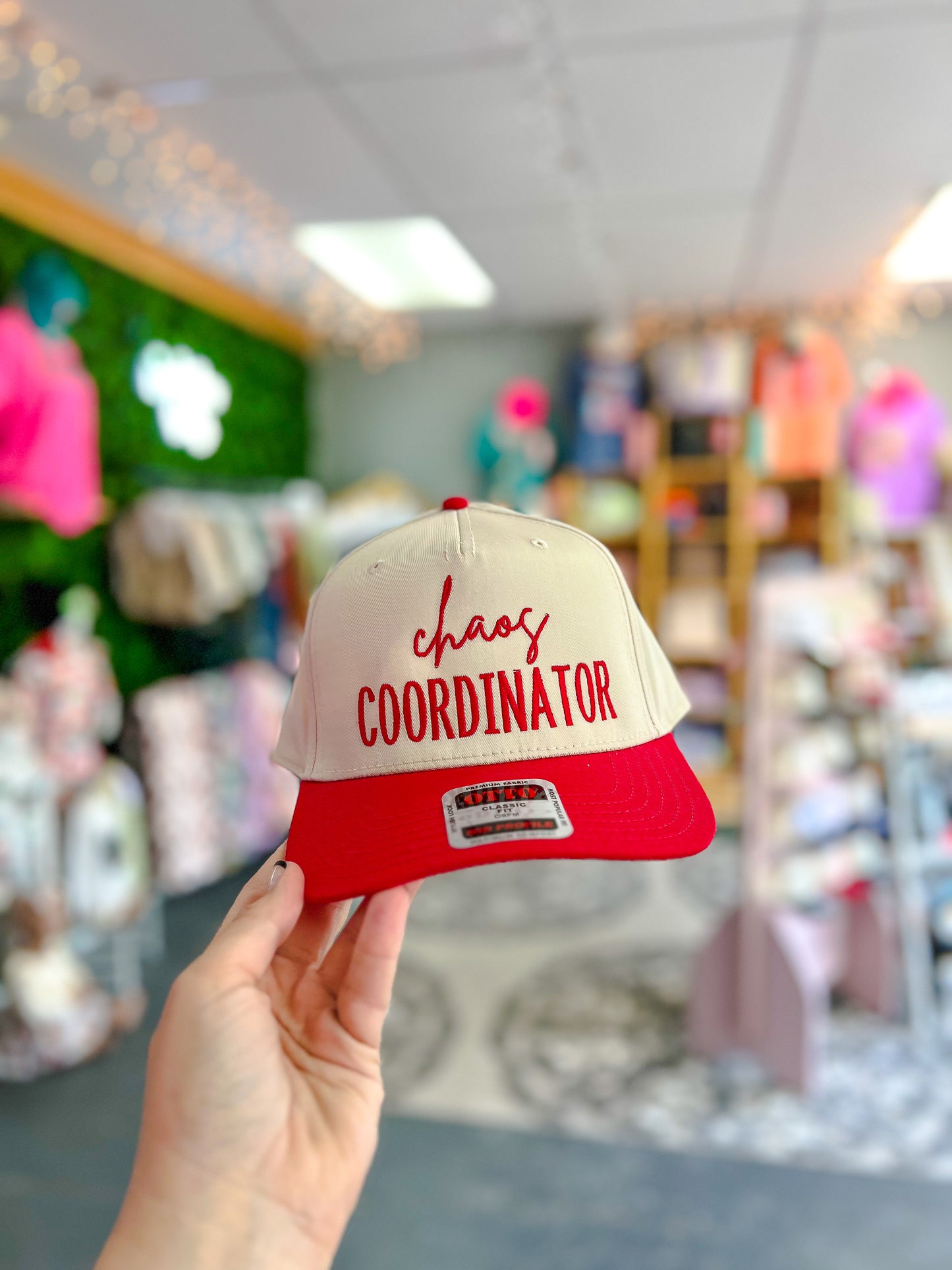 CHAOS COORD. - RED/NAT Canvas Trucker
