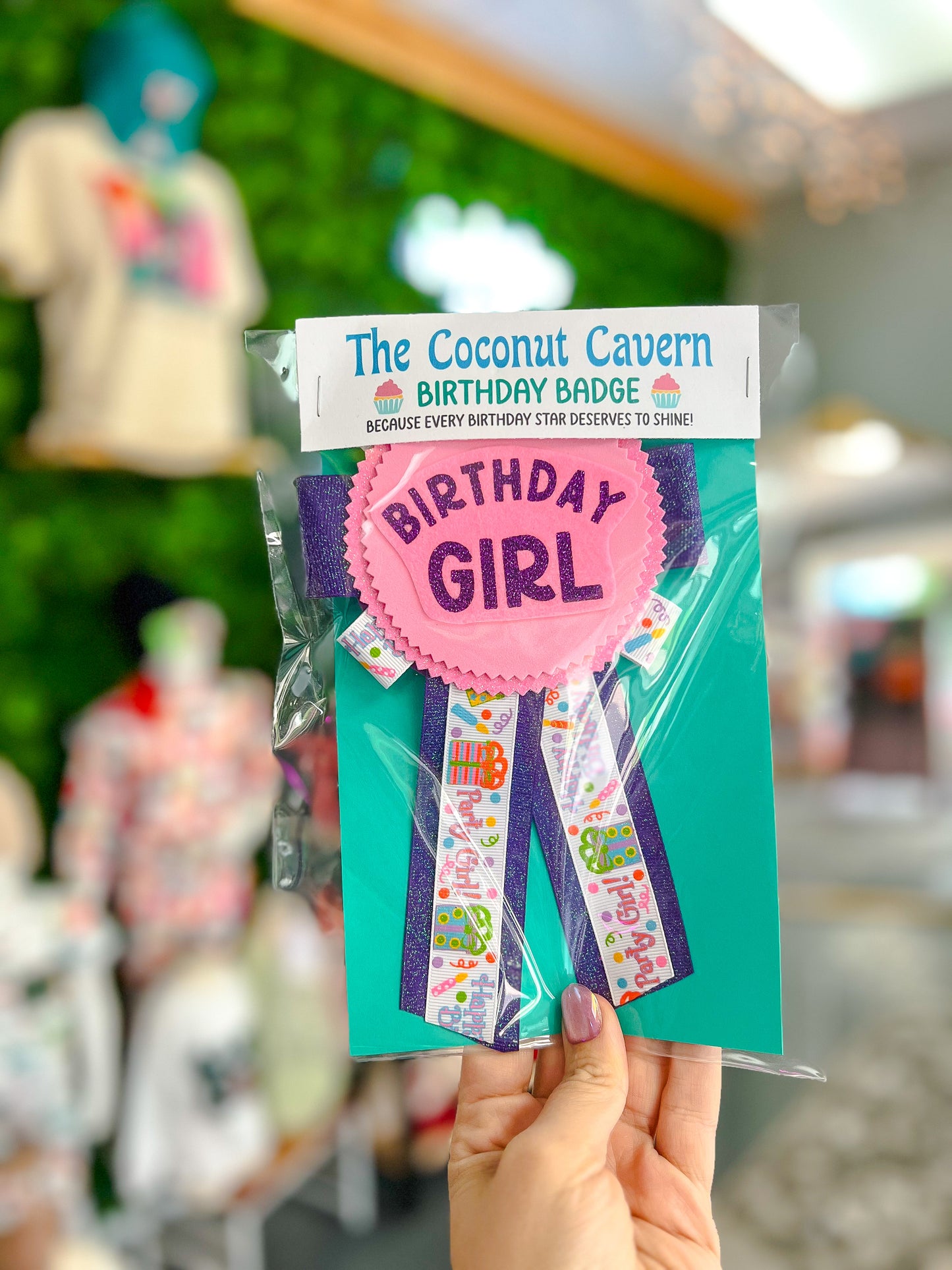Birthday Badge - Birthday Girl - Pink/Purple