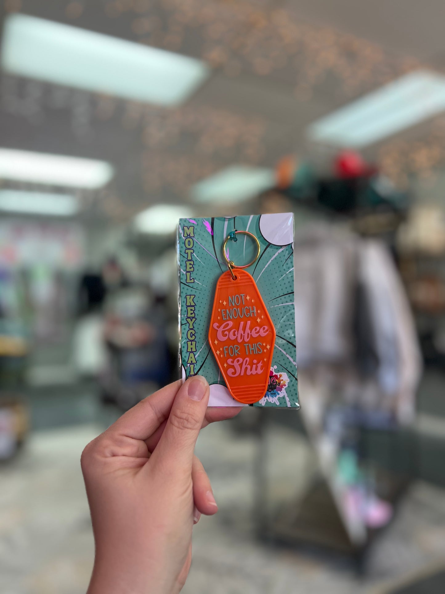 Not Enough Coffee, Orange Motel Keychain