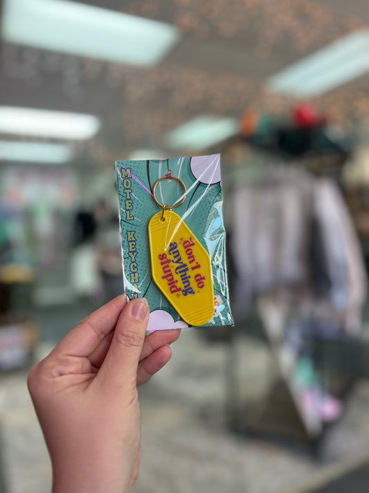 Don't Do Anything Stupid, Yellow Motel Keychain