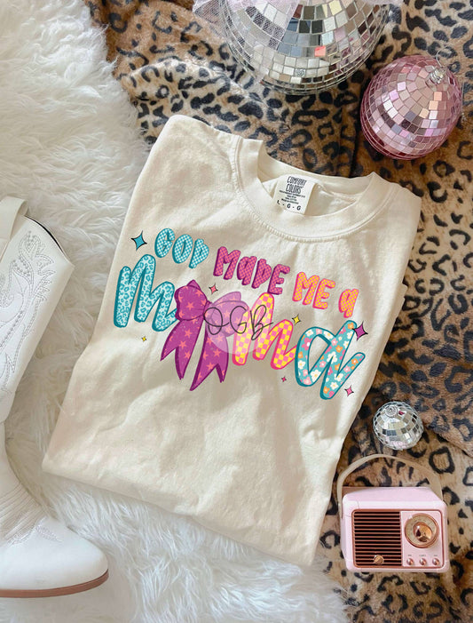 god made me a mama - colorful