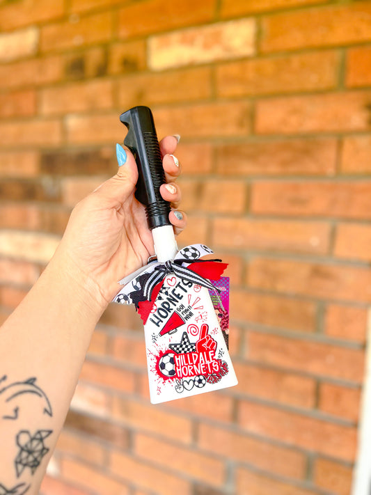 Hilldale Hornets Soccer Cowbell - White