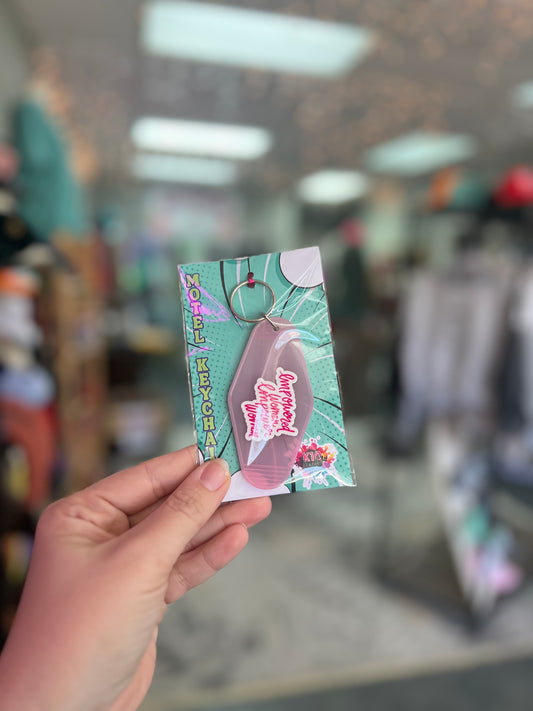 Empowered Women, LtPink Motel Keychain