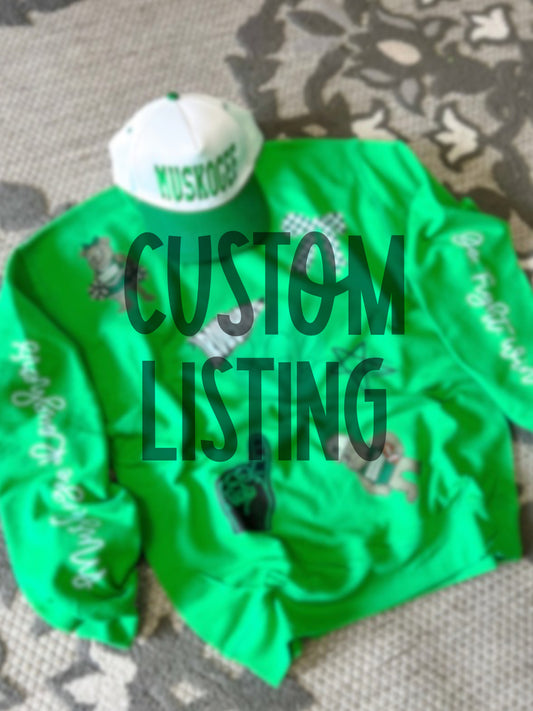 CUSTOM school spirit patch sweatshirt