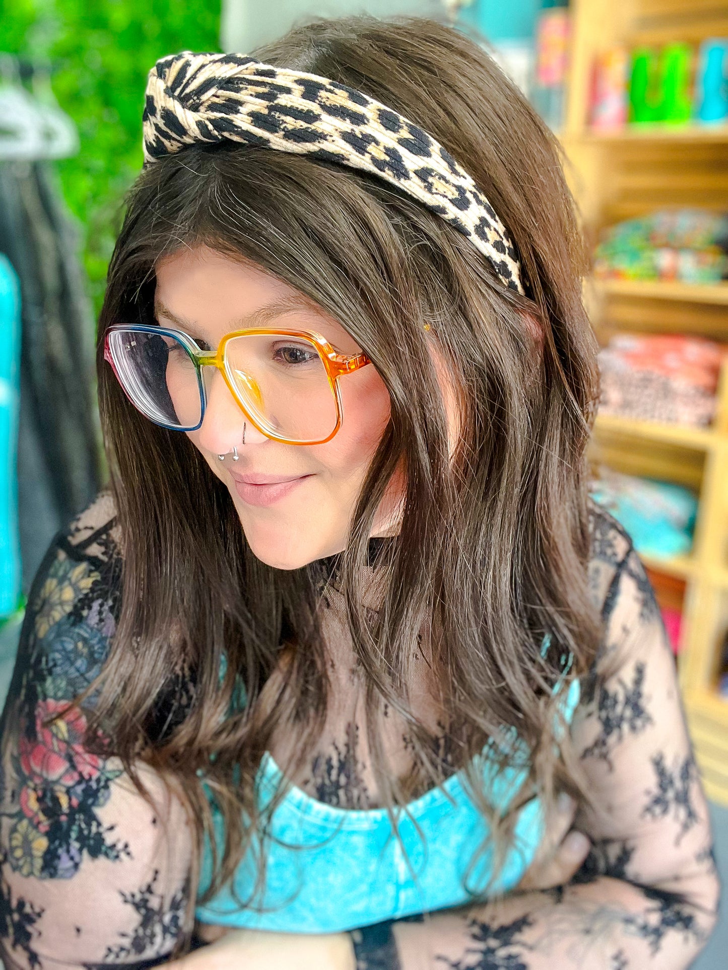 wild chick leopard headband