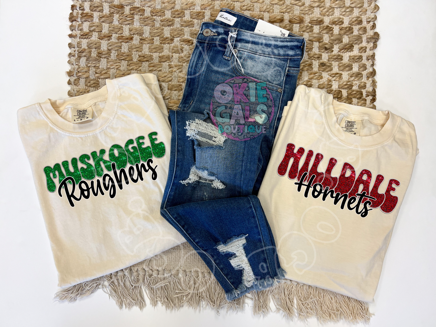 Faux Embroidery / Faux Glitter School Tees