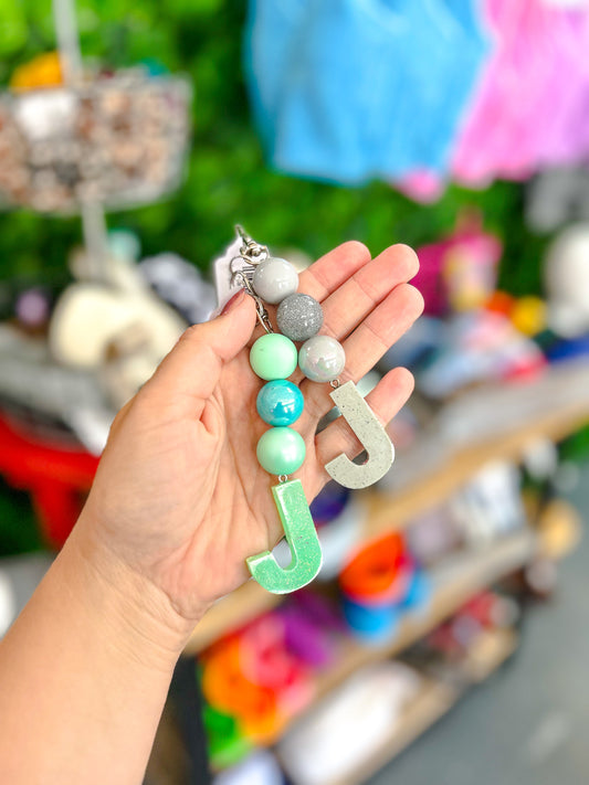 J {beaded keychain}