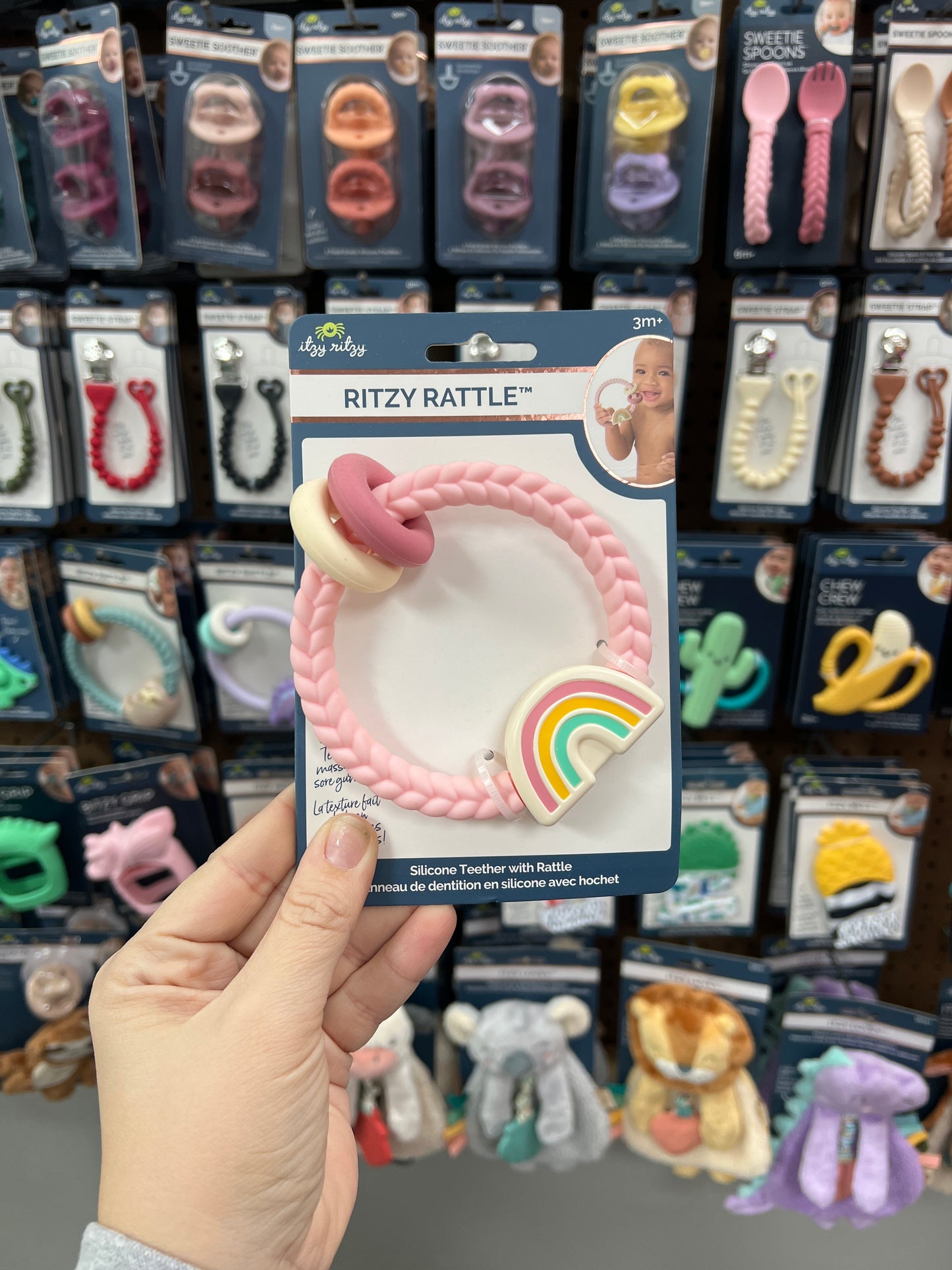 RITZY RATTLE- PINK RAINBOW