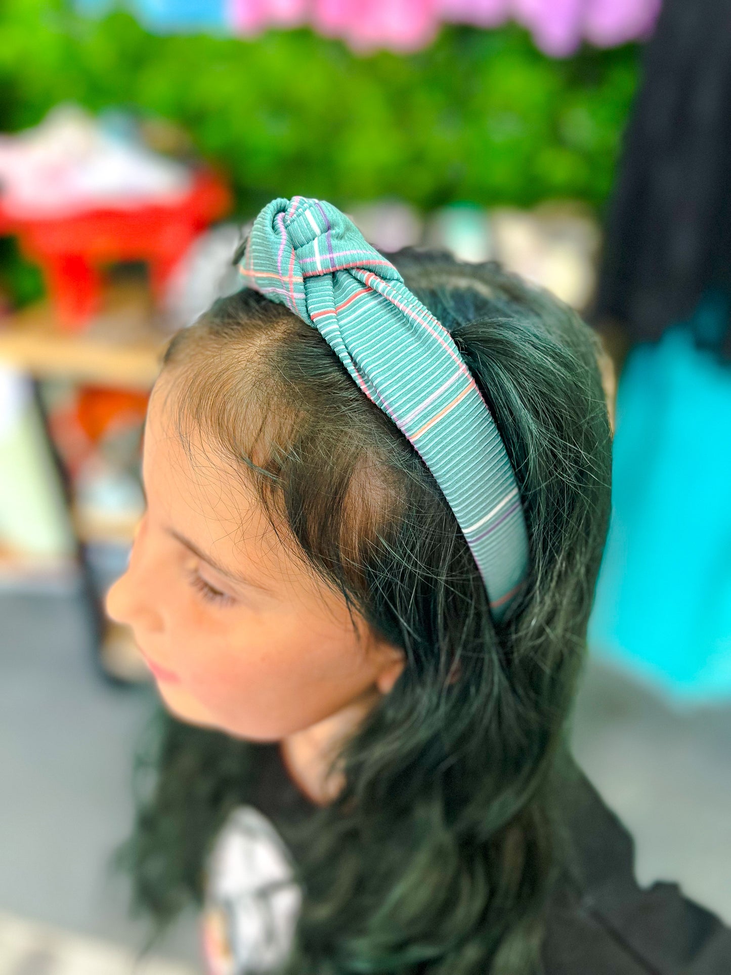 garden party plaid headband
