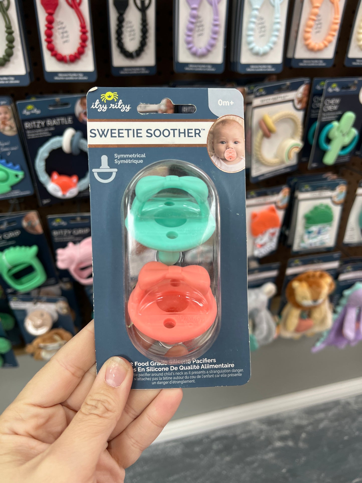 SWEETIE SOOTHER- AQUA PEACH
