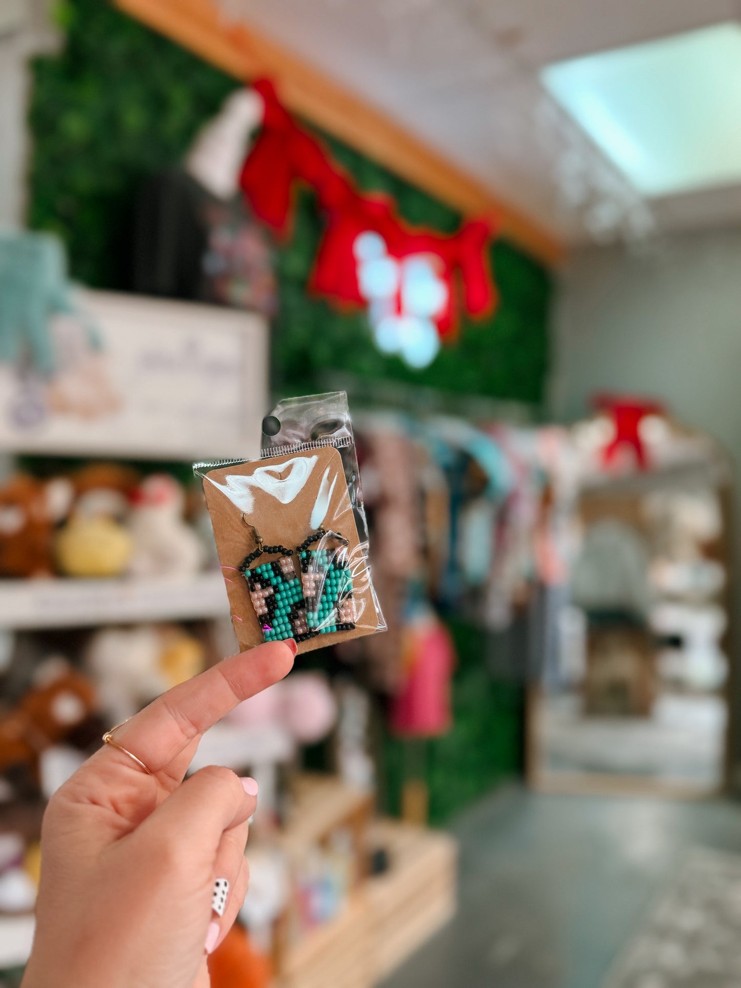 Turquoise Checkered Design {med}