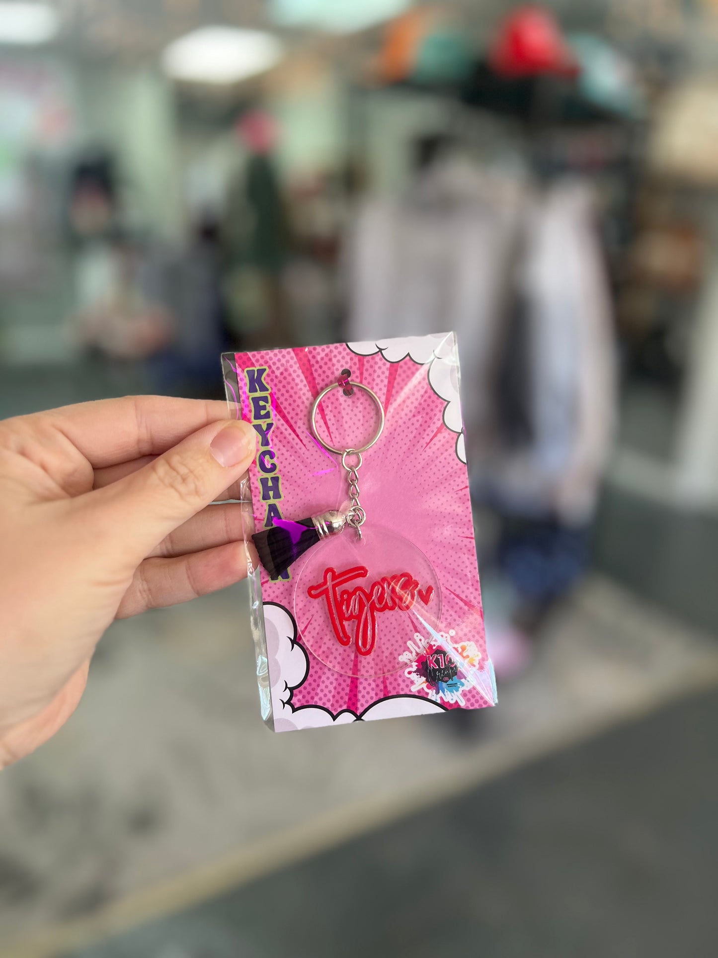 Tigers Circle Keychain