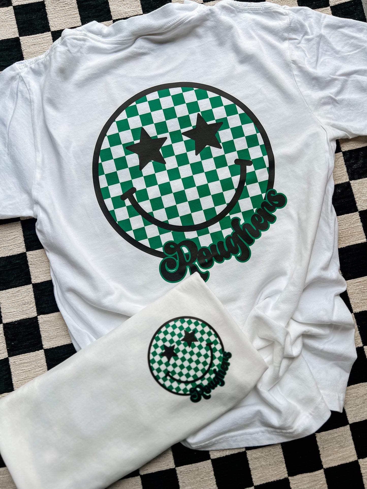 Checkered Happy Face Roughers - White CC