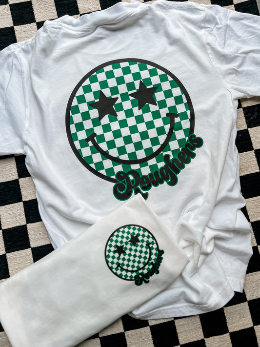 Checkered Happy Face Roughers - White CC