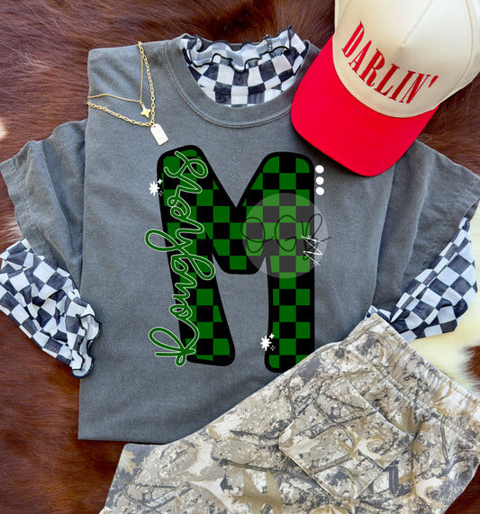 Green + Black Checkered M Roughers