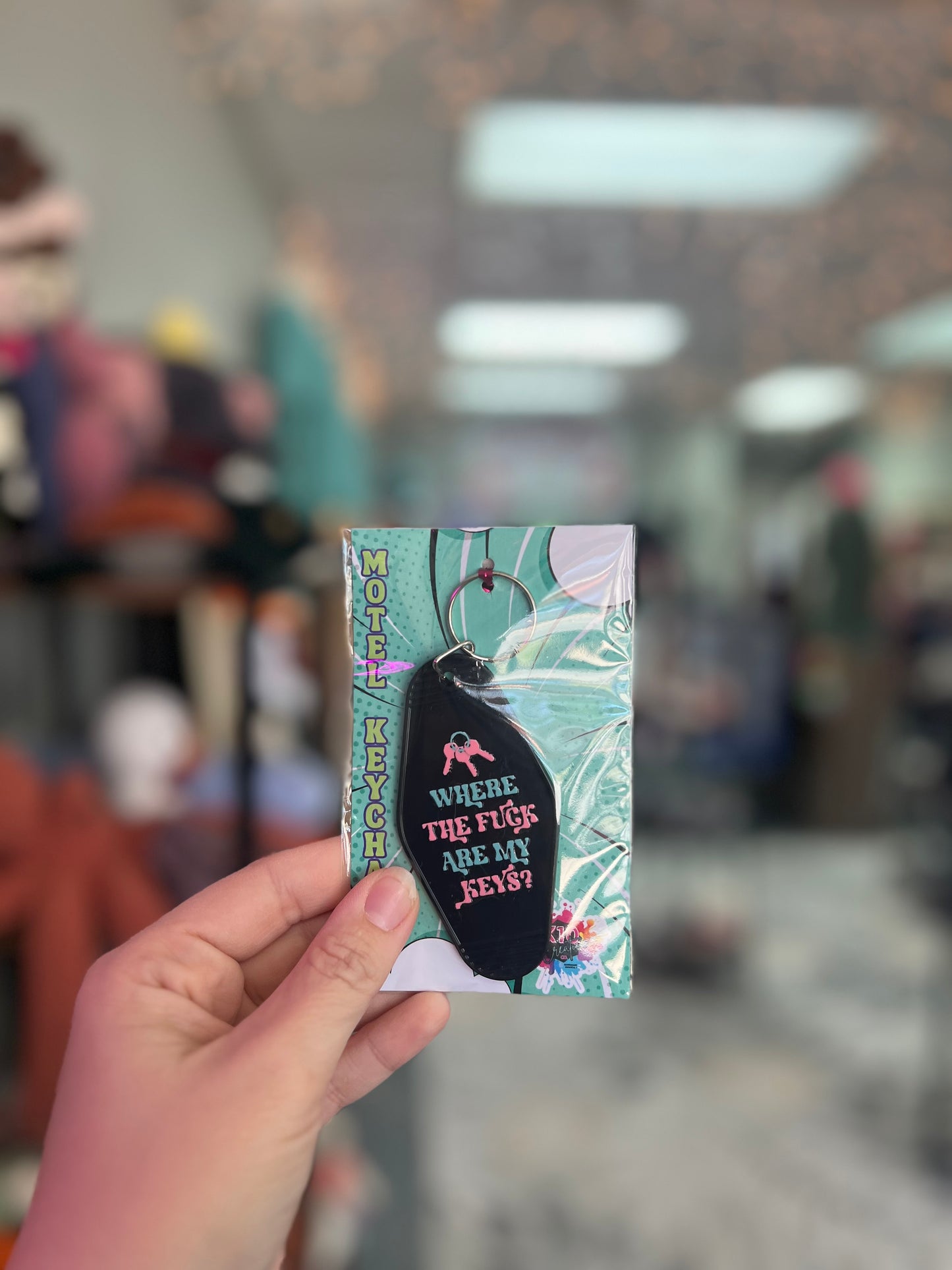 Where The Eff Keys, Black Motel Keychain