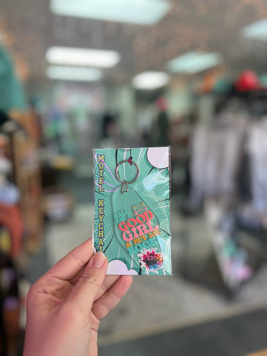 Good Girl Books, Clear Motel Keychain