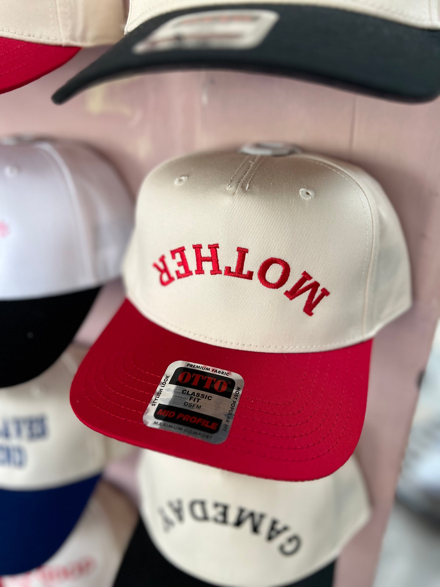 Mother - Red/Nat Canvas Trucker