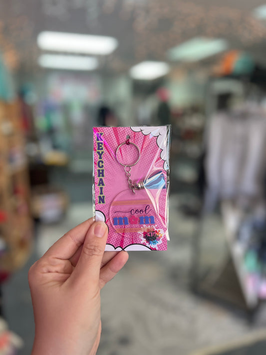 Cool Mom Circle Keychain