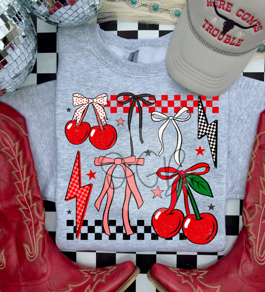 Checkered | Cherries | Bows