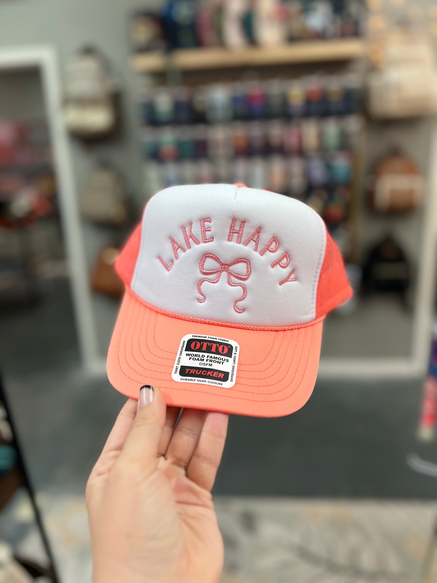 Lake Happy - COR/WHT Trucker