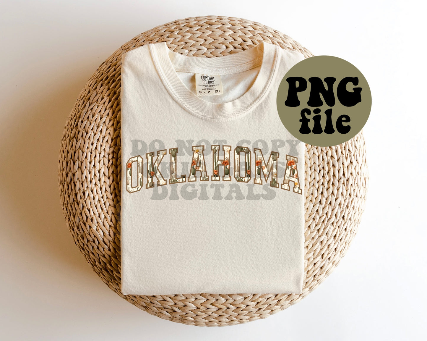 Oklahoma Boho Cactus Digital Download | PNG File