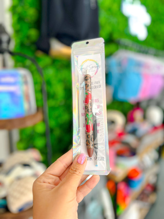 Cherry Cheetah {colored ink + extra ink refill}