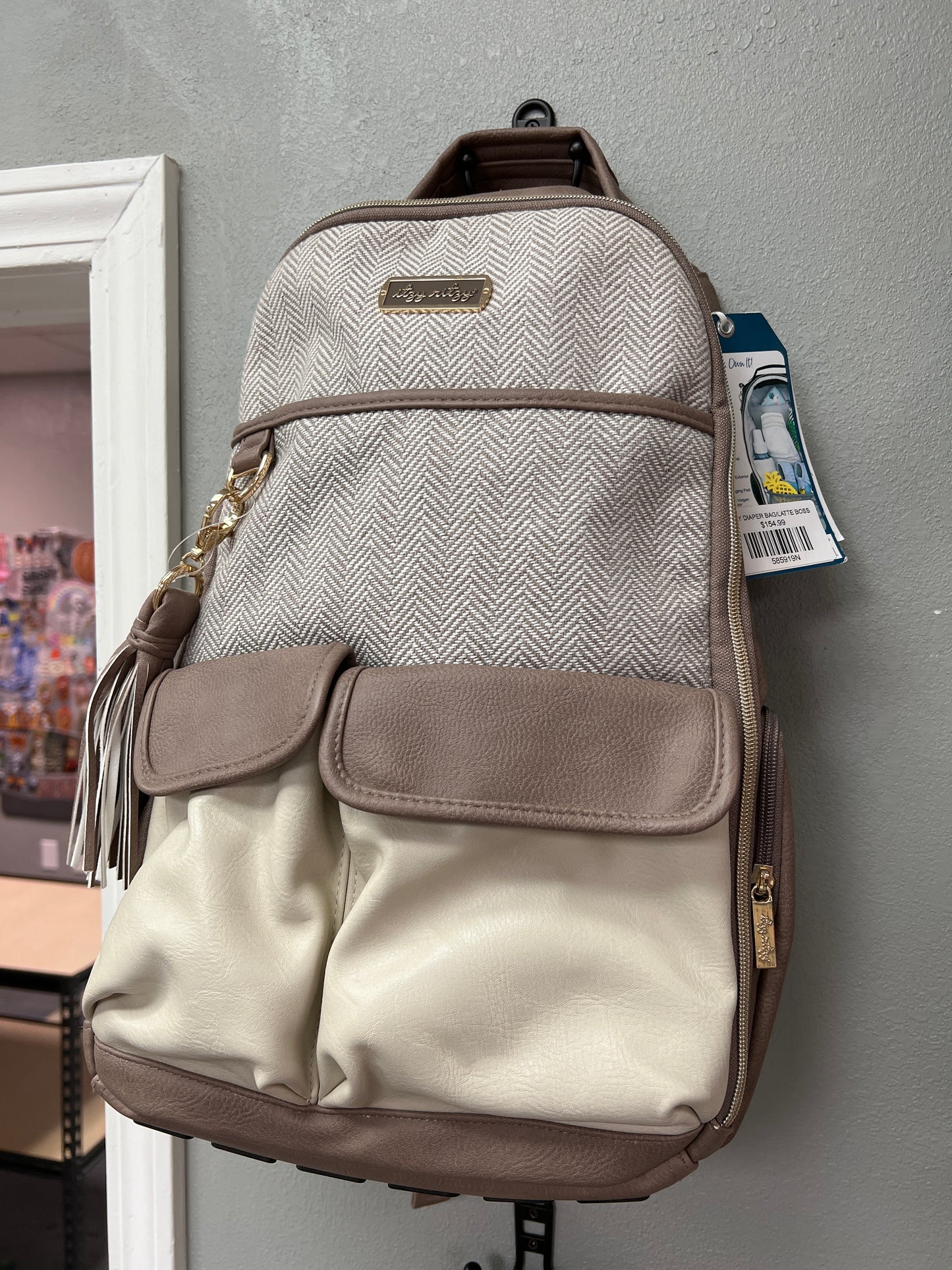 ITZY DIAPER BAG/LATTE BOSS