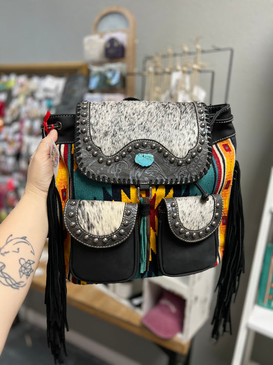 Hide/Aztec/Fringe Bag