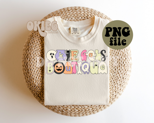 Halloween Retro Biz Name | Digital Download | PNG File