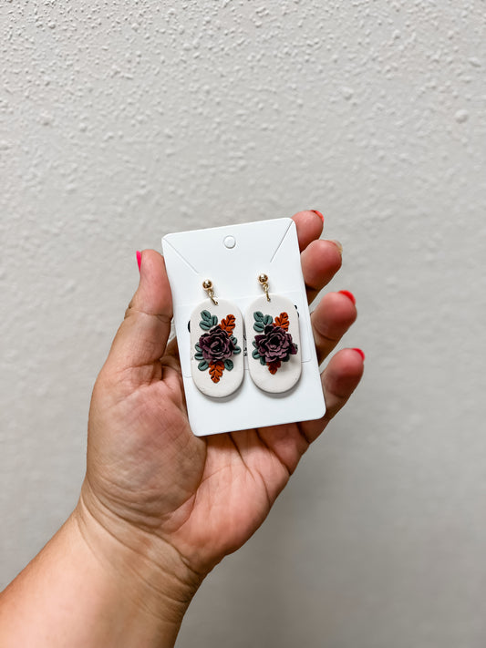 Floral Clay Earrings