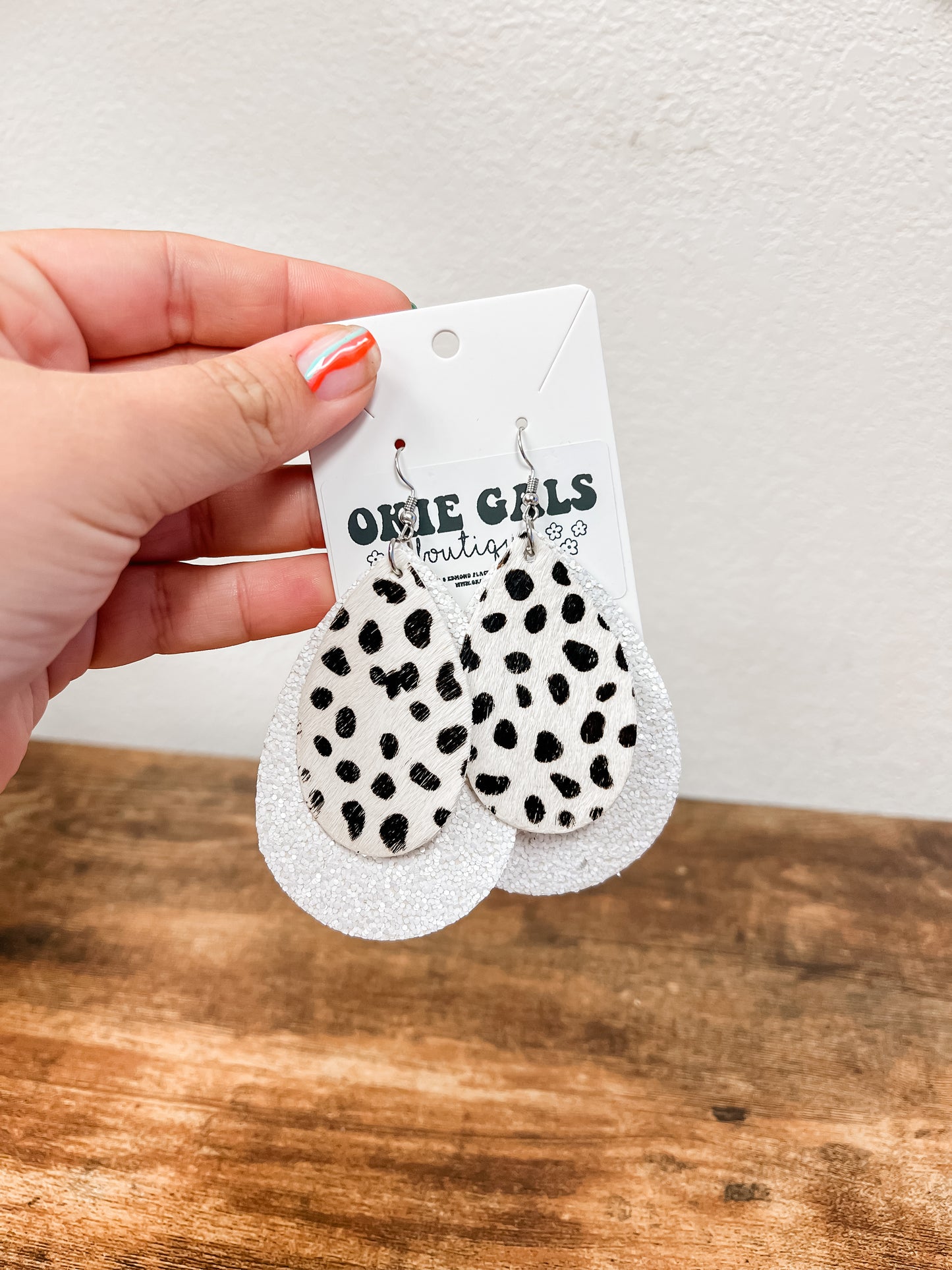 Hide Teardrop Earrings