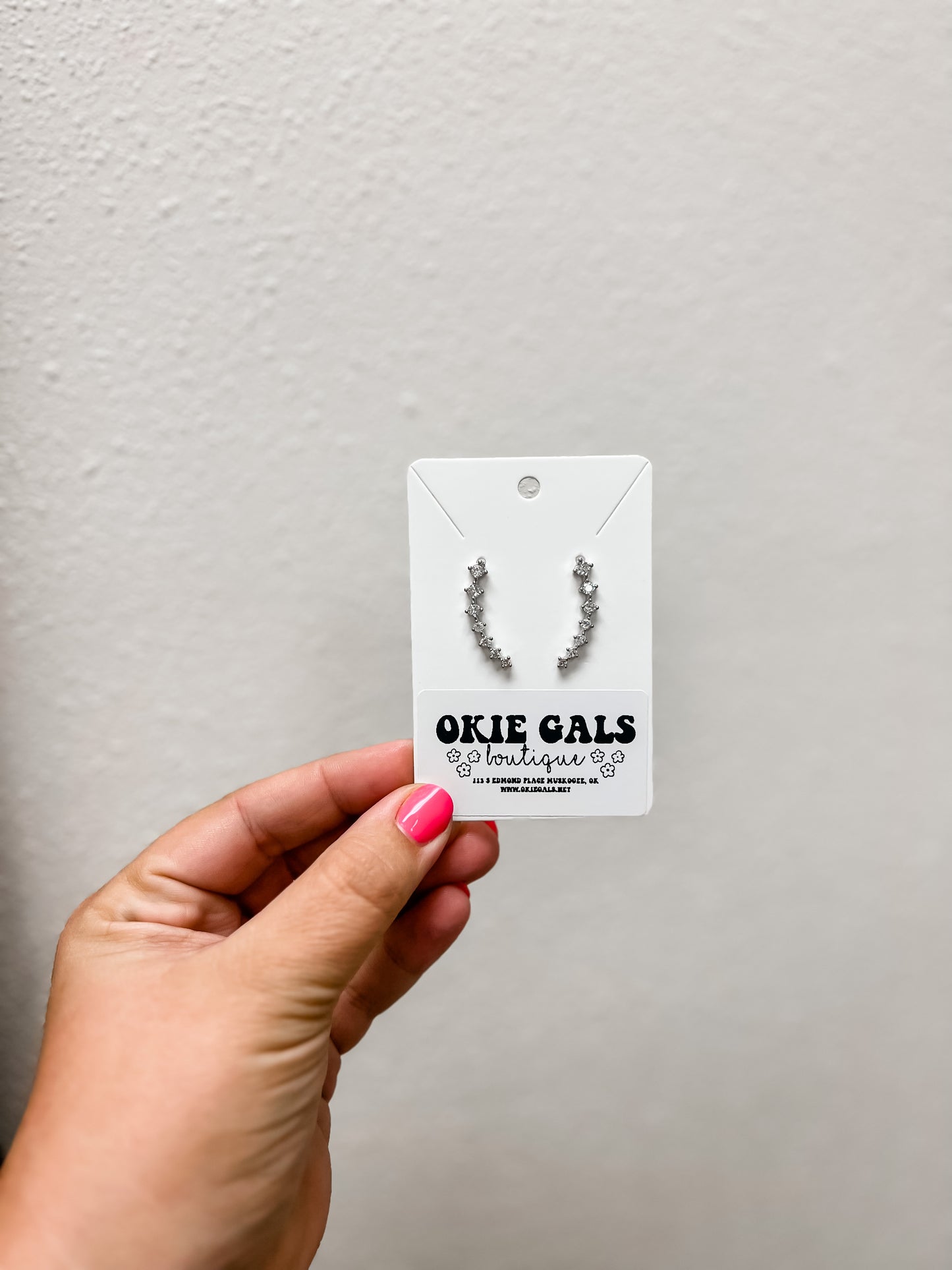 CZ Ear Crawler Earrings