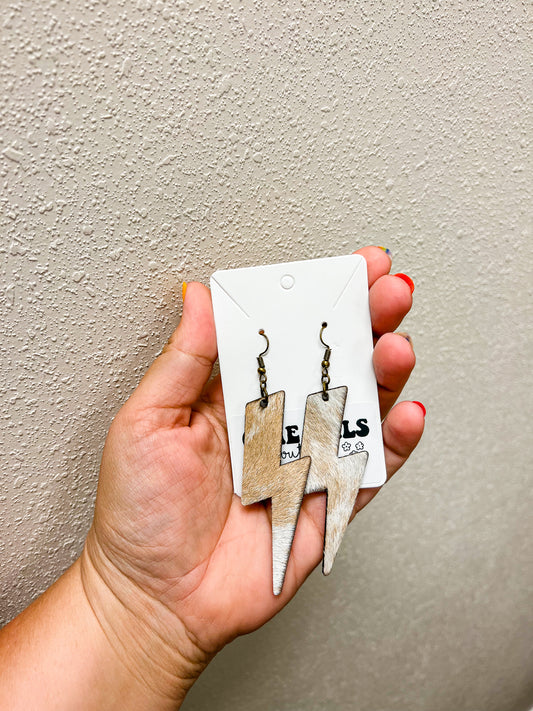 Hide Bolt Earrings