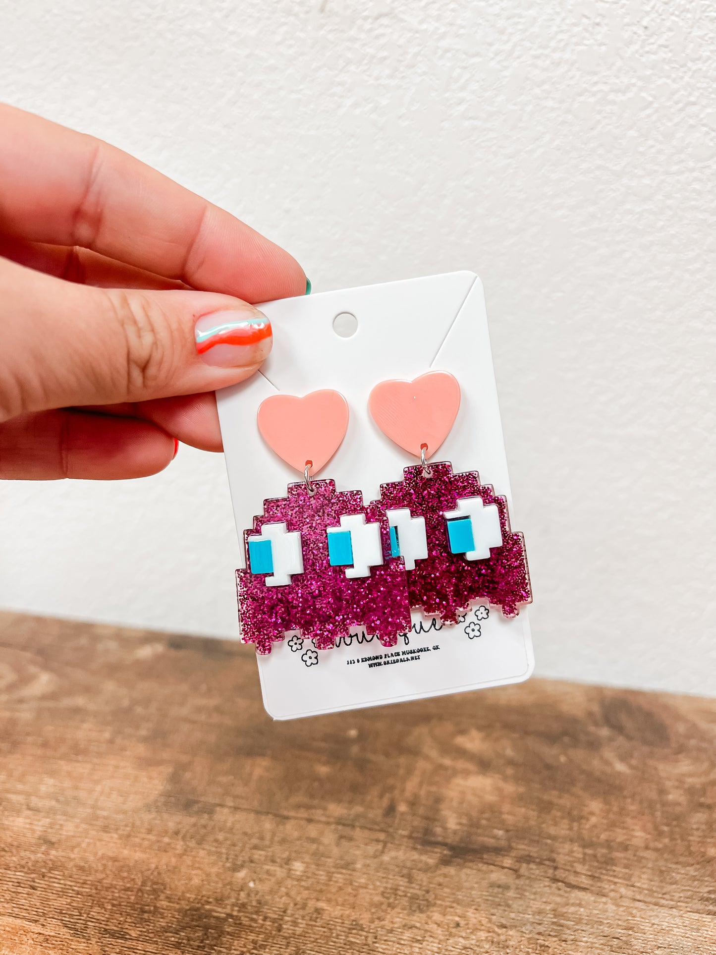 PacMan Hearts Earrings