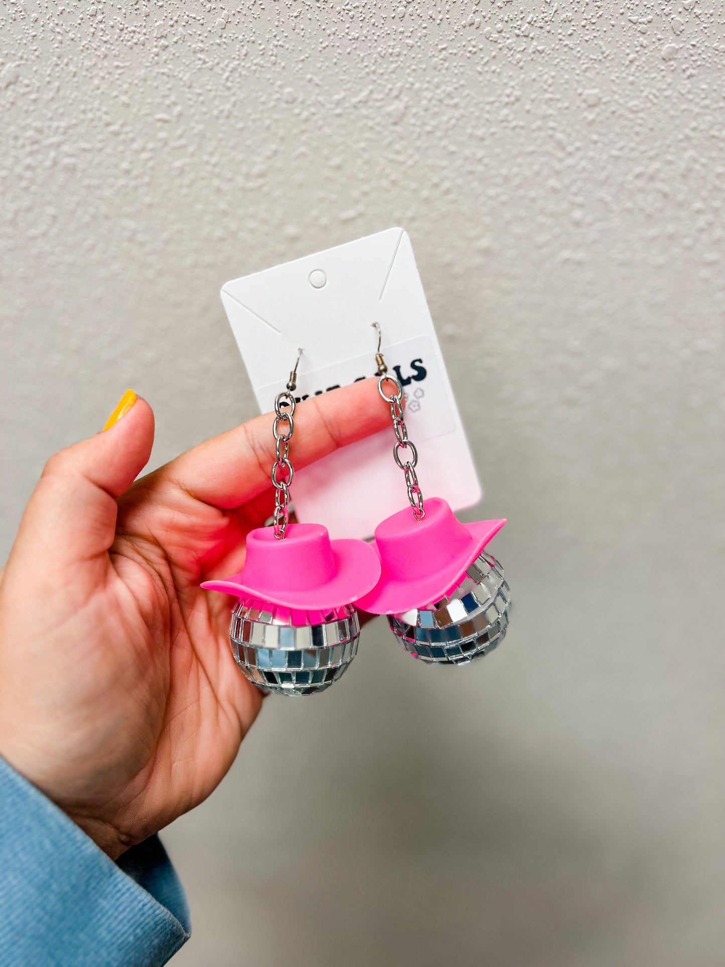 Disco Ball Hat Earrings