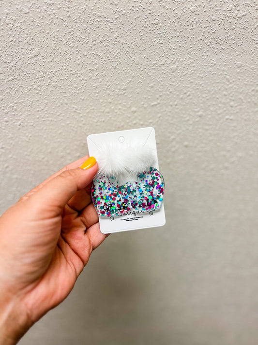 Confetti Heart Earrings