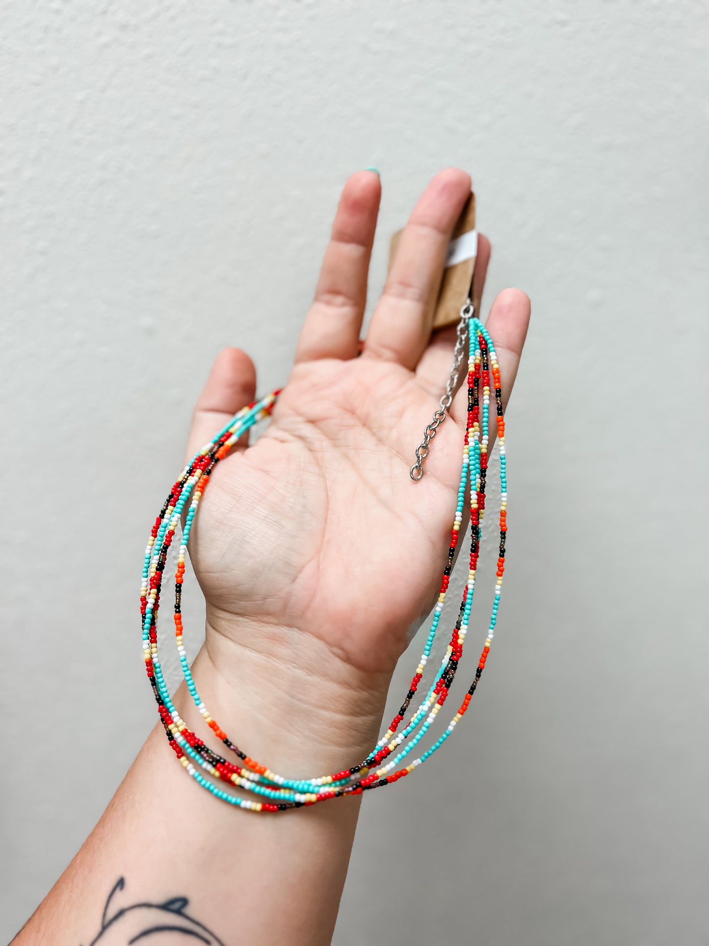 Turq Multi Beaded Necklace