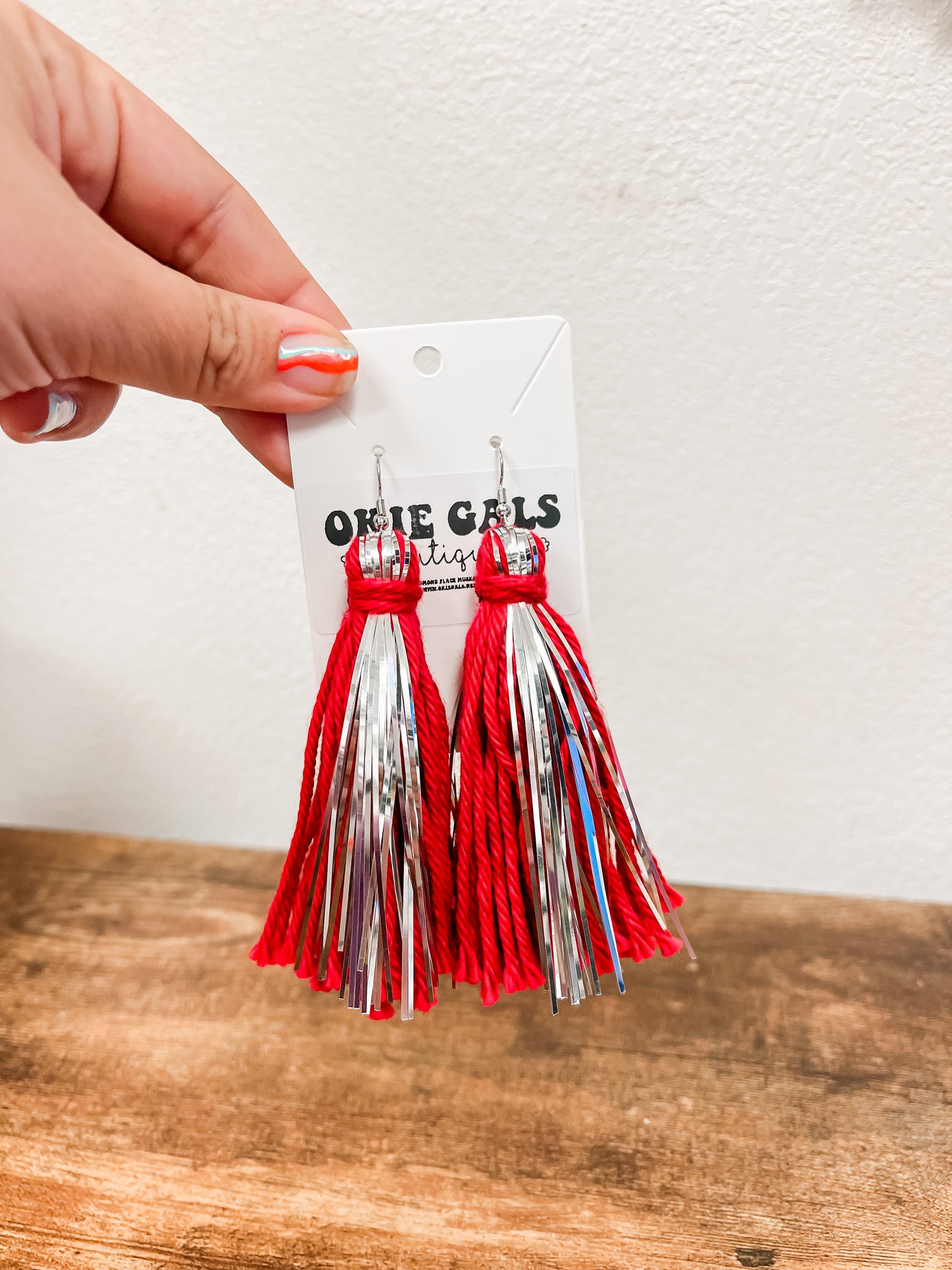 Red Tassel Earrings