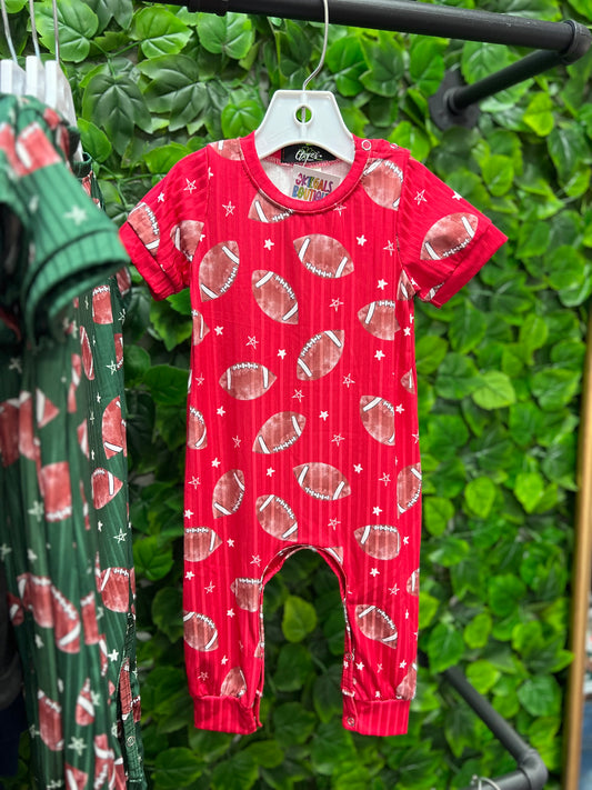 Red Football Romper