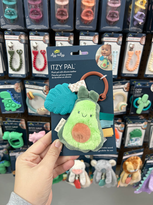 ITZY PAL PLUSH TEETHER- AVOCADO