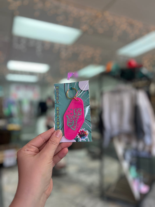 Getaway Car, NeonPink Motel Keychain