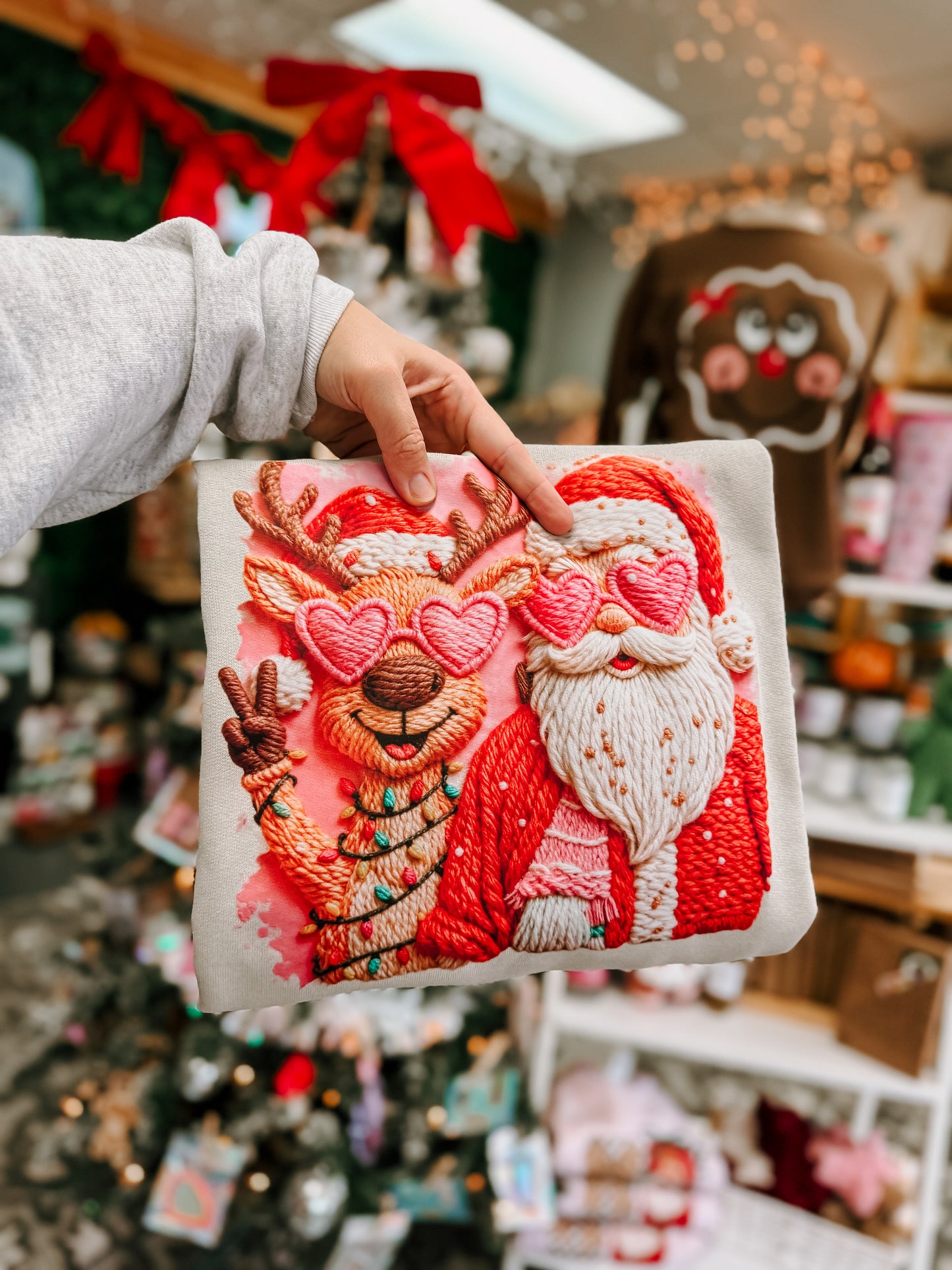 Faux Yarn Reindeer + Santa