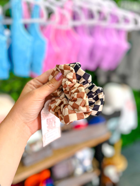 Checkered Scrunchies