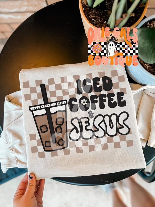Iced Coffee & Jesus Checkered