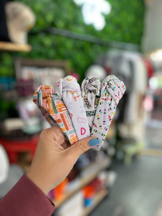 School Print Headbands