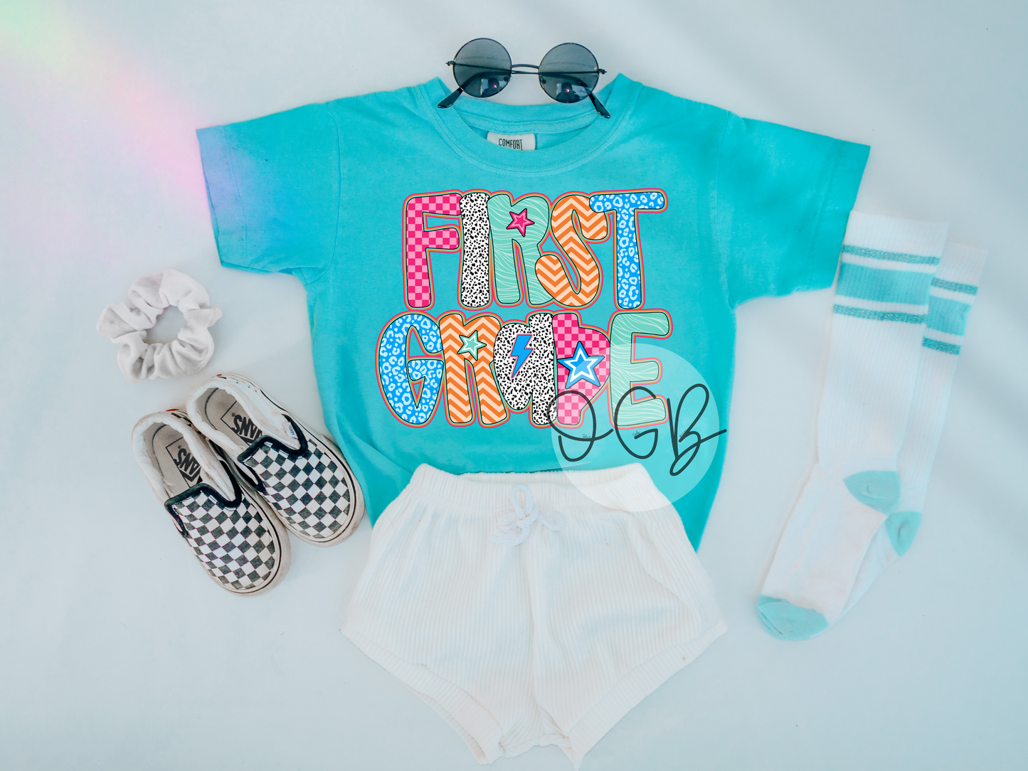 Back to School - leopard/checkered/fun letters